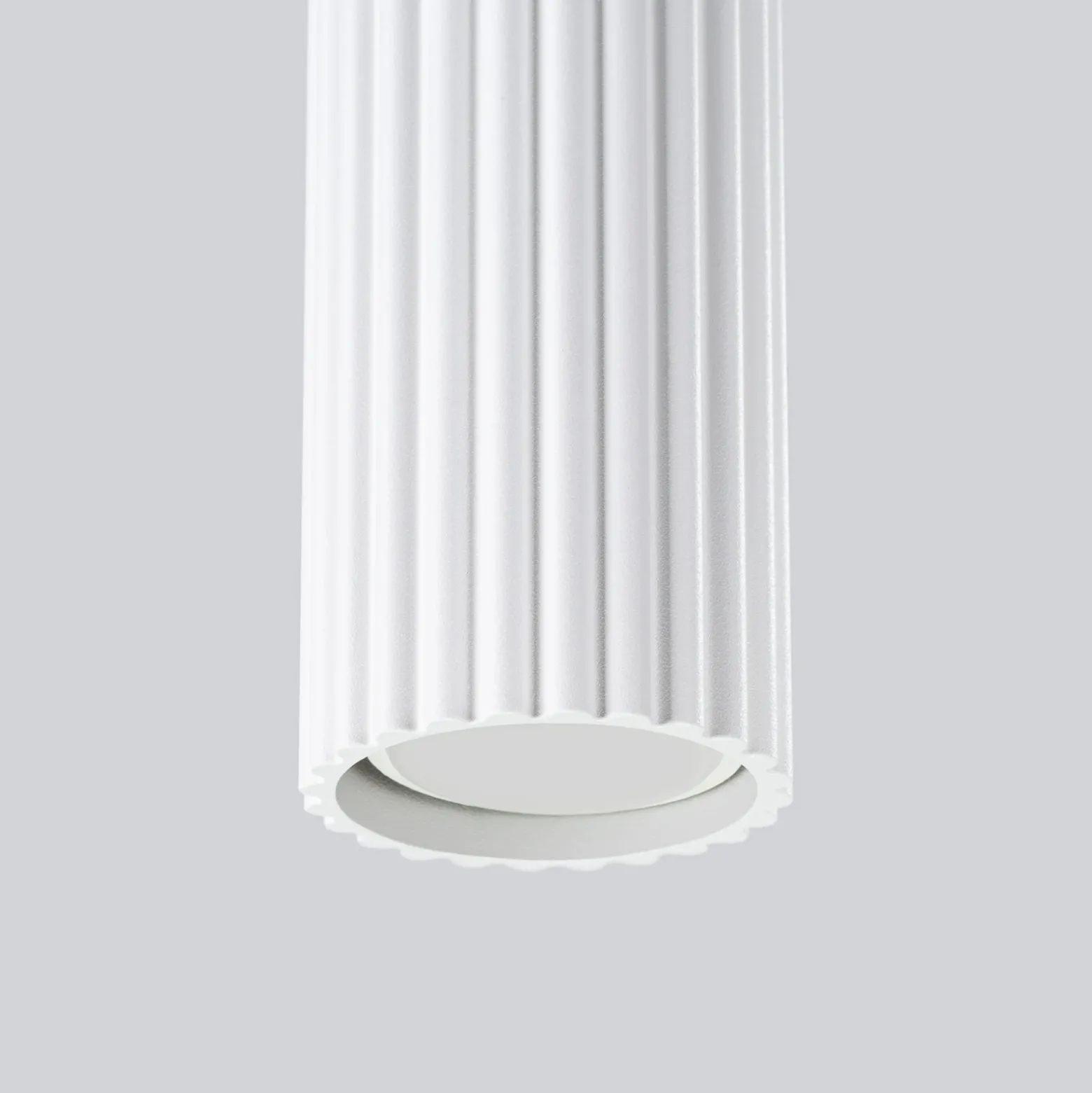 Lámpara colgante Carbon, blanca, Ø 6 cm, aluminio