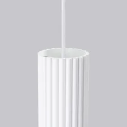Lámpara colgante Carbon, blanca, Ø 6 cm, aluminio