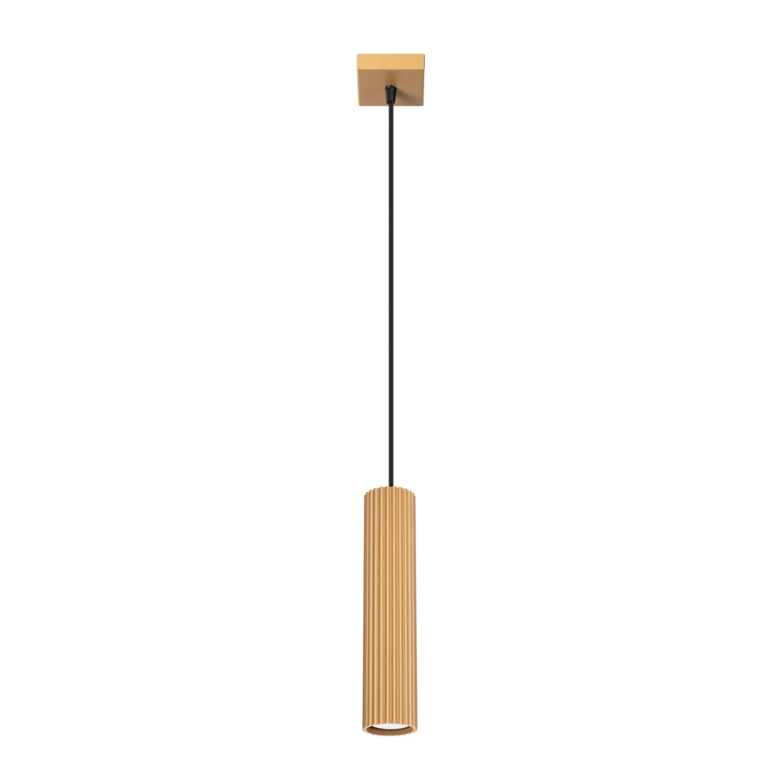 Lámpara colgante Carbon, color dorado, Ø 6 cm, aluminio