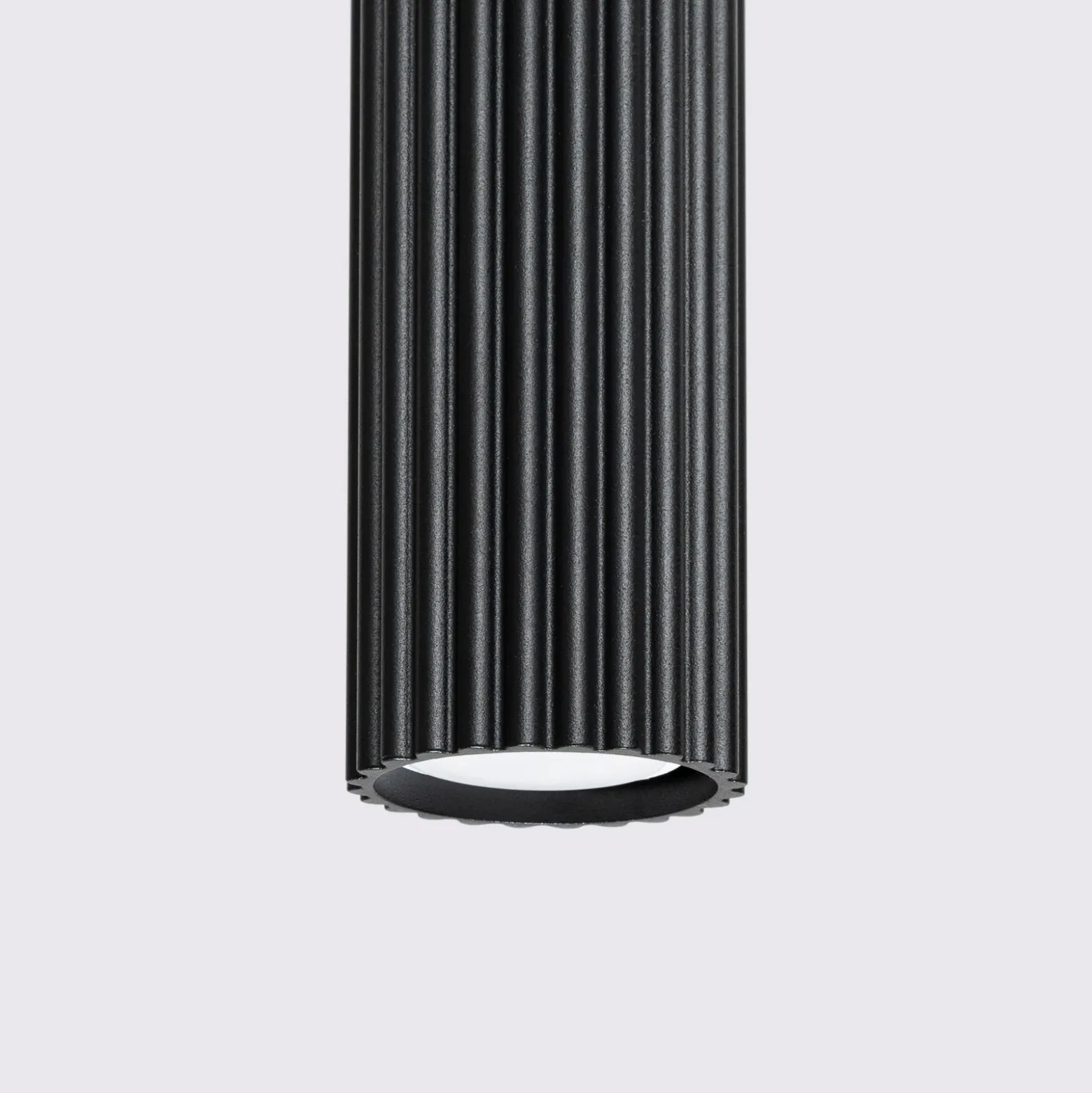 Lámpara colgante Carbon, negra, Ø 6 cm, aluminio