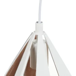 Lámpara colgante Carlton 1, 3 luces, blanco-dorado