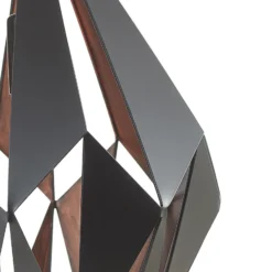 Lámpara colgante Carlton negro-cobre Ø 31 cm