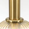 Lámpara colgante Carneval, latón envejecido/ámbar, Ø 14 cm, cristal