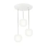 Lámpara colgante Casablanca Acai, blanca, redonda, 3 luces, Ø 16 cm, E27