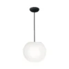 Lámpara colgante Casablanca Acai, blanco/negro, cristal, Ø 26 cm, E27