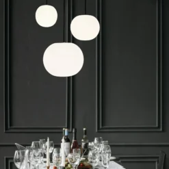 Lámpara colgante Casablanca Acai, blanco/negro, 16 cm/21 cm/26 cm