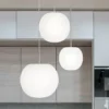 Lámpara colgante Casablanca Acai, blanca, 3 luces, 16 cm/21 cm/26 cm