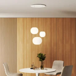 Lámpara colgante Casablanca Acai, blanca, 3 luces, 16 cm/21 cm/26 cm