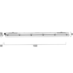 Lámpara colgante Casablanca Acai, blanco/negro, larga, 3 luces, 26 cm