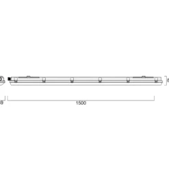 Lámpara colgante Casablanca Acai, blanco/negro, larga, 2 luces, 21 cm