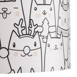 Lámpara colgante Cat estampada con motivos felinos