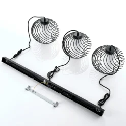 Lámpara colgante Cedrice de Lindby, 3 luces, negra, metal, E27