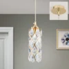 Lámpara colgante CHARLENE con elementos de cristal