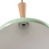 Lámpara colgante Chris, verde menta/blanco, Ø 35 cm, metal