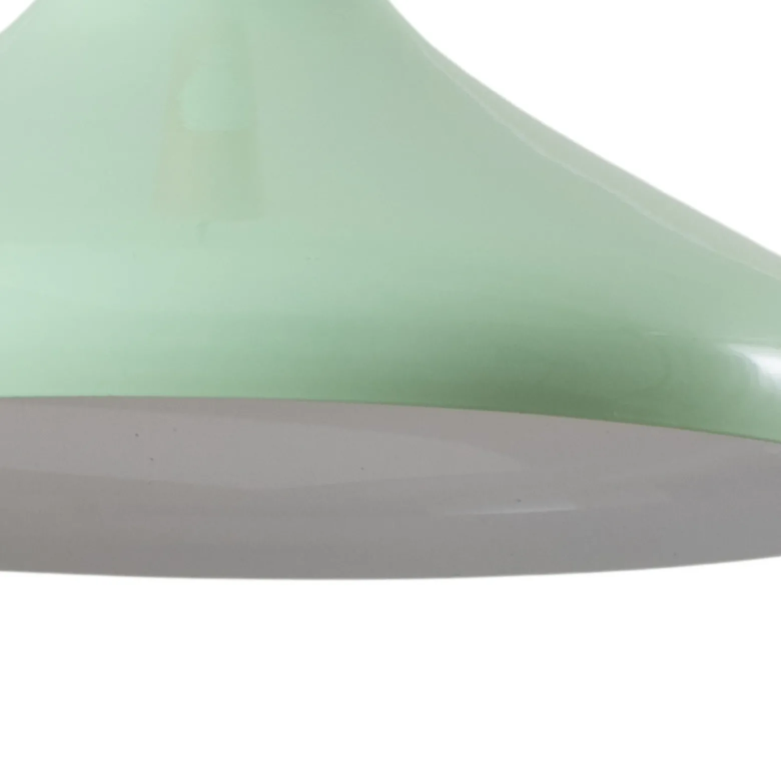 Lámpara colgante Chris, verde menta/blanco, Ø 35 cm, metal