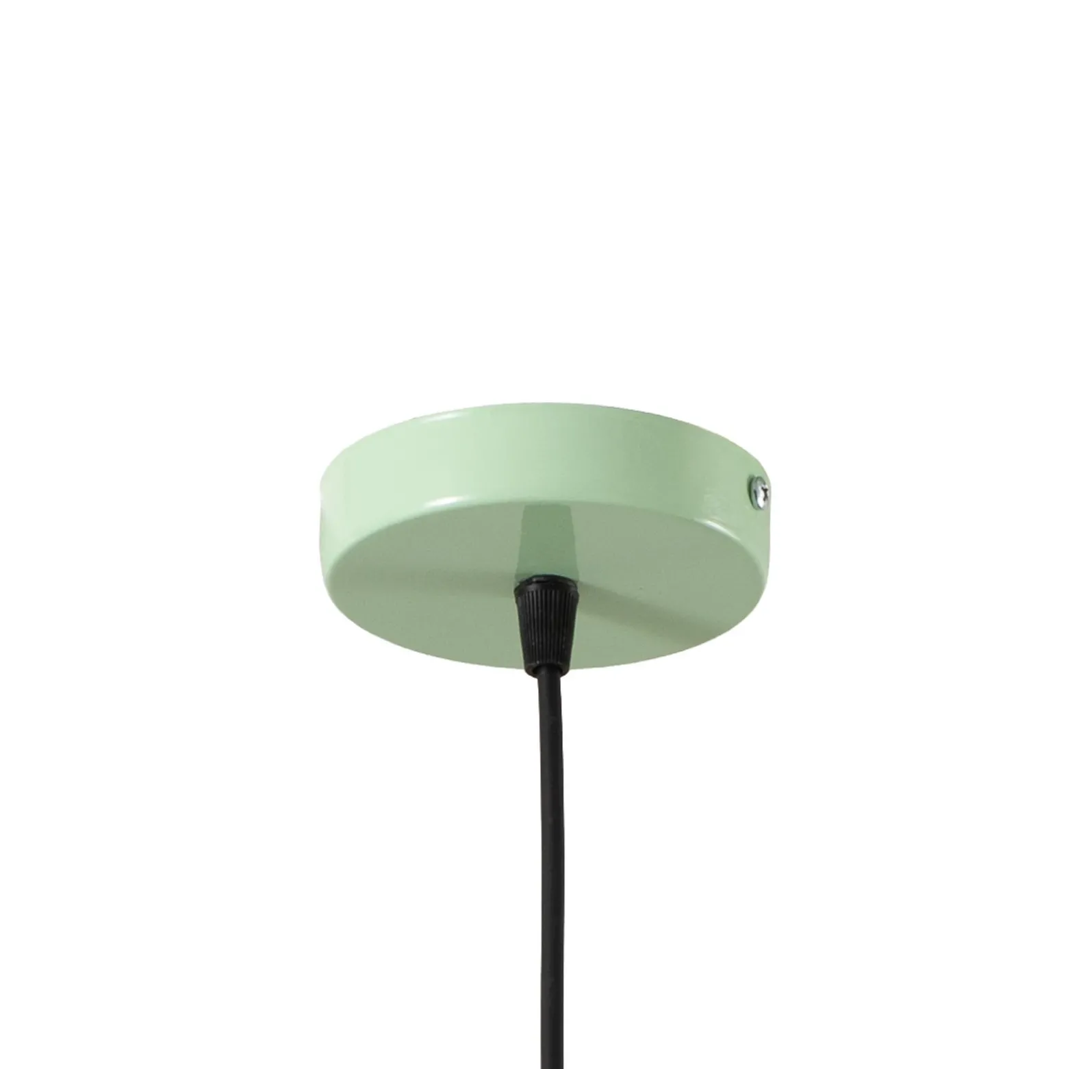 Lámpara colgante Chris, verde menta/blanco, Ø 35 cm, metal