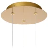 Lámpara colgante Cintra LED, Ø 25 cm, transparente/oro, acrílico