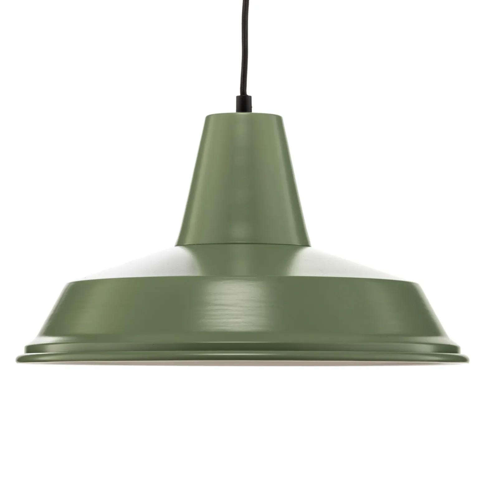 Lámpara colgante Class de metal, verde/blanco