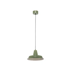 Lámpara colgante Class de metal, verde/blanco