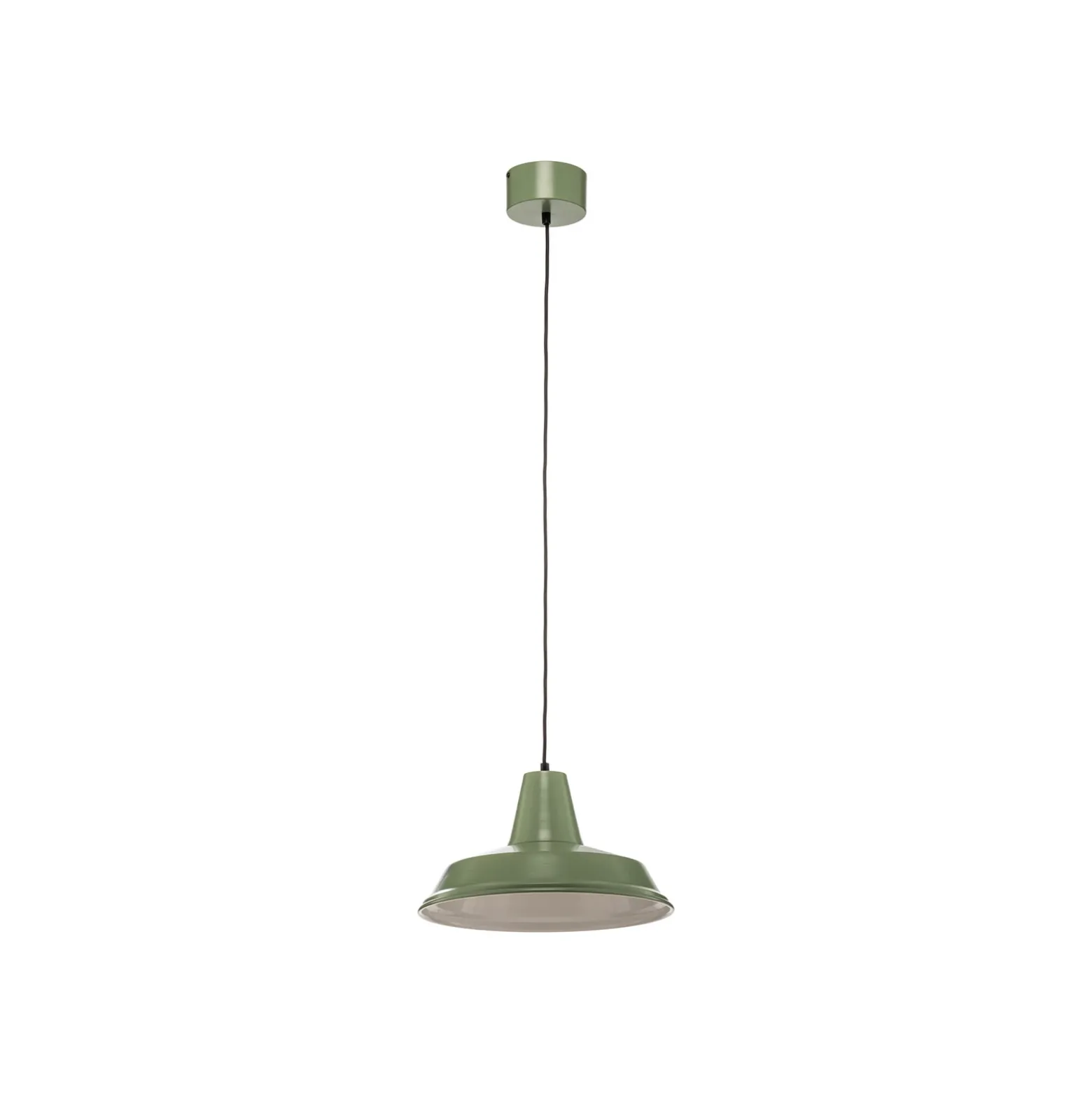 Lámpara colgante Class de metal, verde/blanco