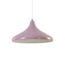 Lámpara colgante Claus, morado/blanco, Ø 35 cm, metal