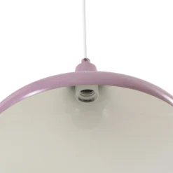 Lámpara colgante Claus, morado/blanco, Ø 35 cm, metal