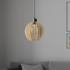 Lámpara colgante Clay, contrachapado de abedul, Ø 23 cm