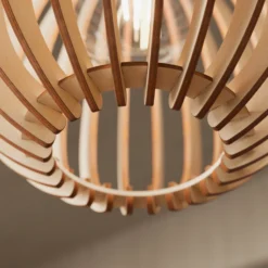 Lámpara colgante Clay, contrachapado de abedul, 90 cm, 3 lámparas.