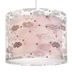 Lámpara colgante CLOUDS de Dalber para habitaciones infantiles, rosa