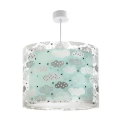 Lámpara colgante CLOUDS de Dalber para habitaciones infantiles, azul