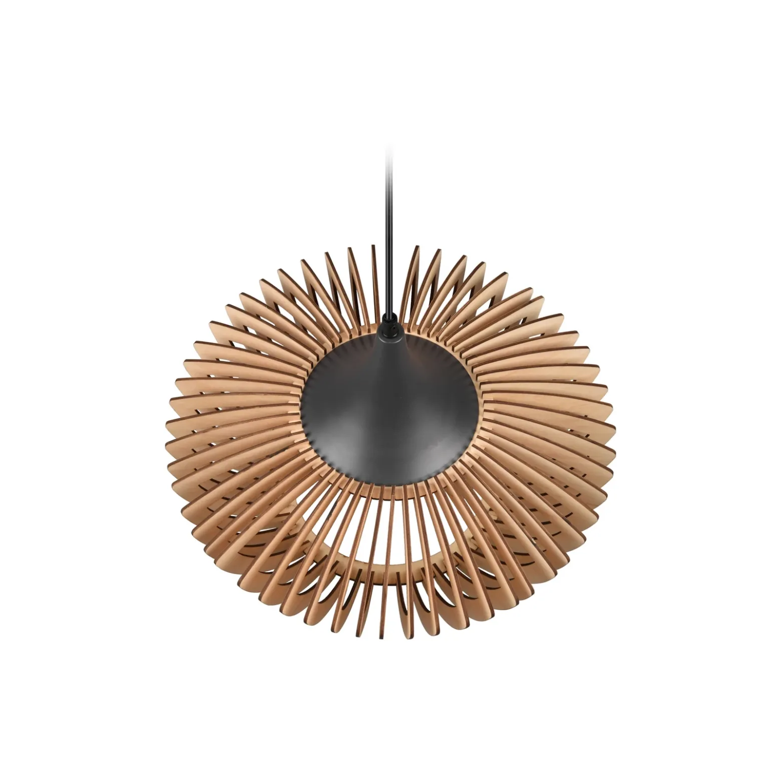 Lámpara colgante Colino de láminas de madera, madera clara