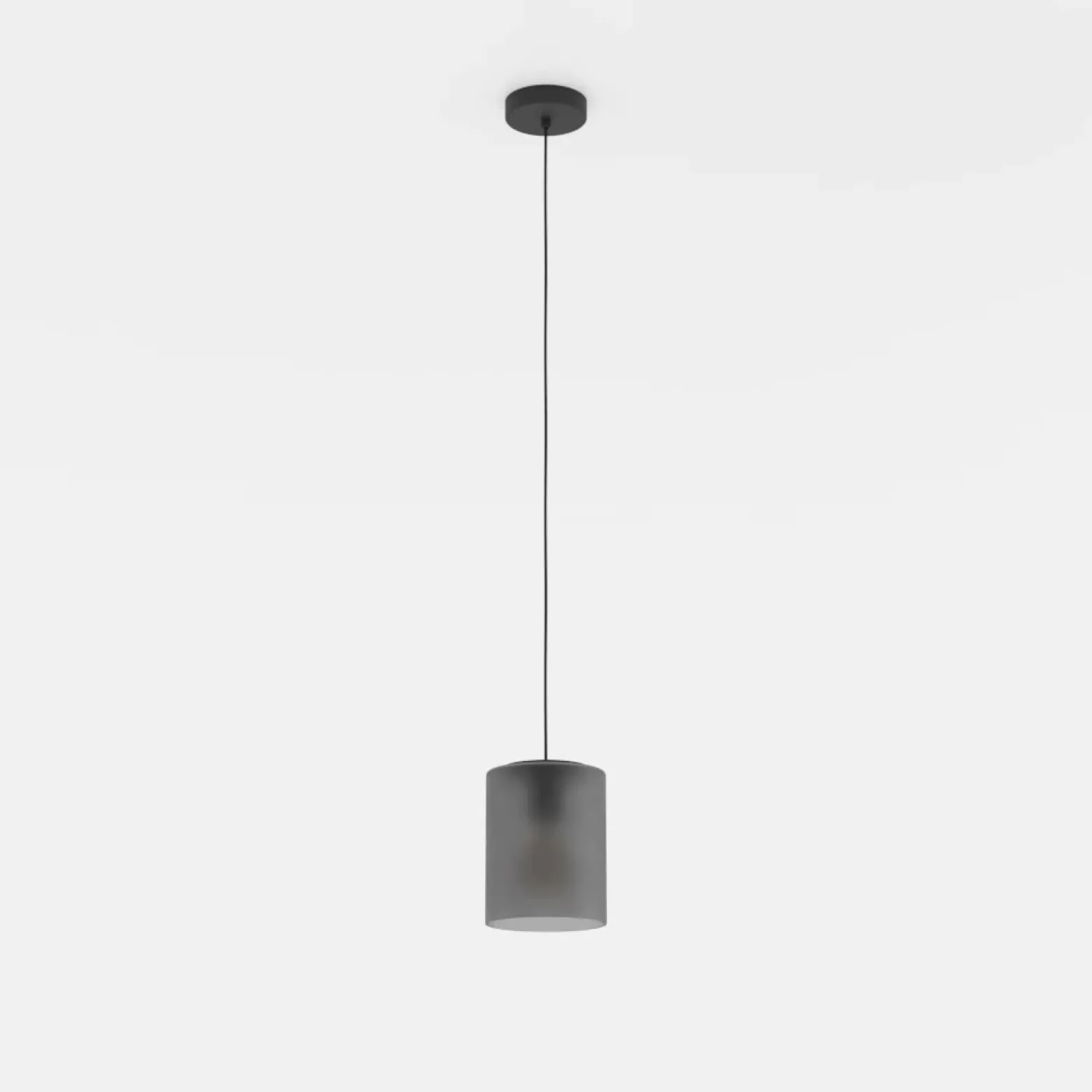 Lámpara colgante Colomera, Ø 15 cm, negro/gris, cristal
