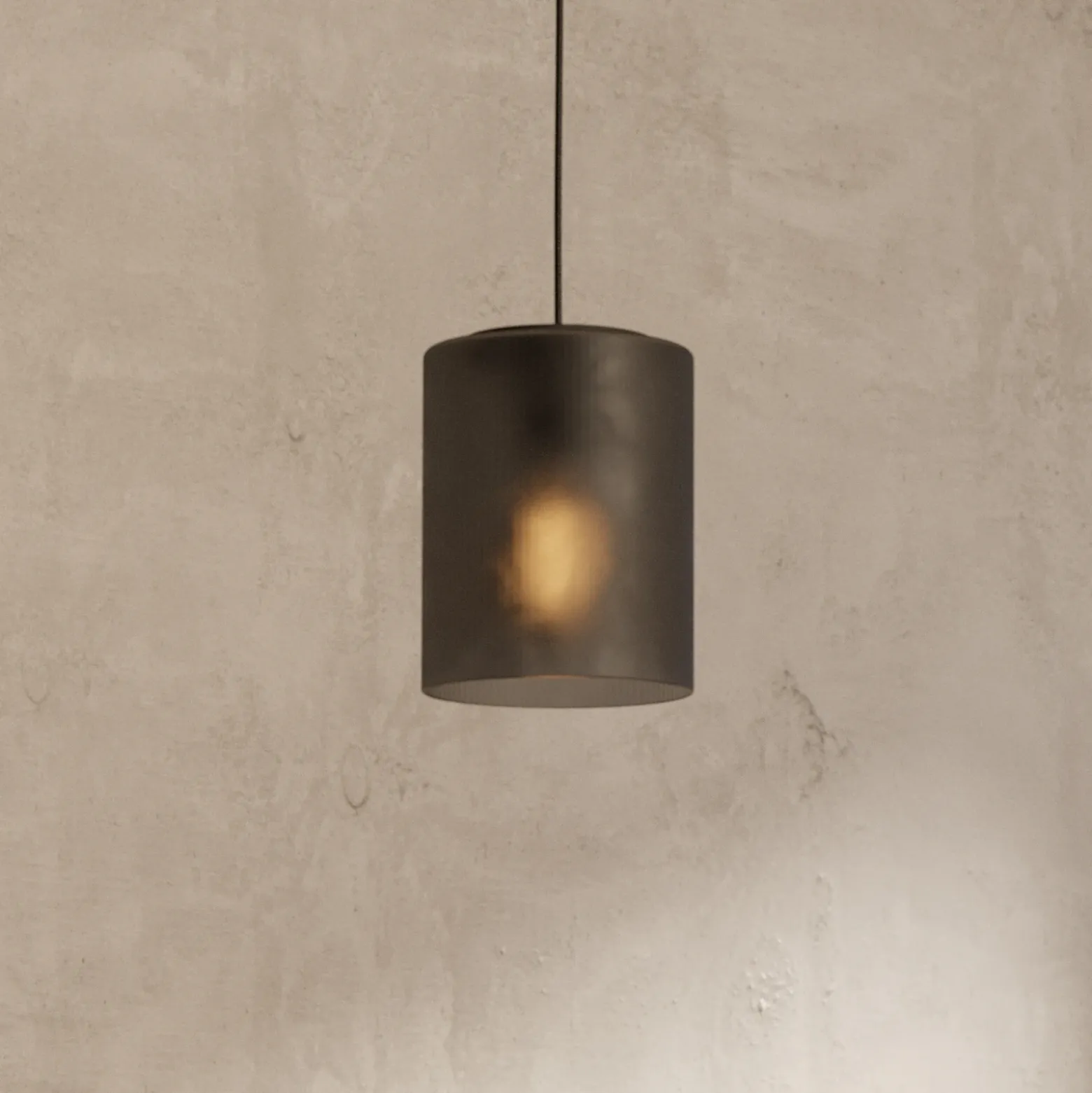 Lámpara colgante Colomera, Ø 15 cm, negro/gris, cristal