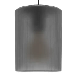 Lámpara colgante Colomera, Ø 15 cm, negro/gris, cristal