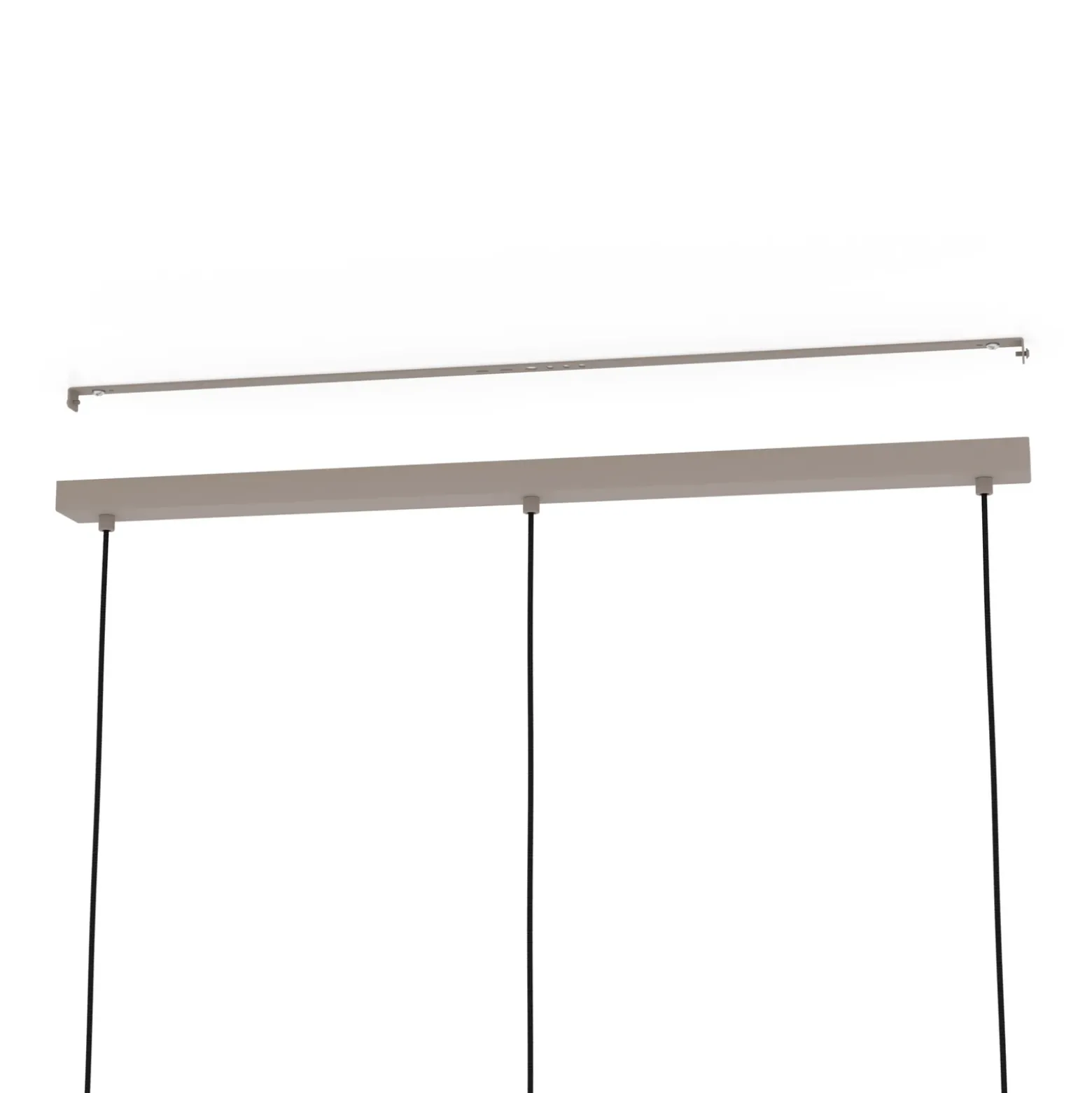 Lámpara colgante Cominio topo/arena, 3 luces