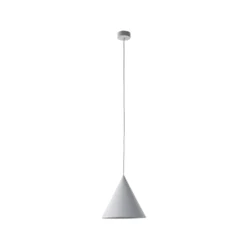 Lámpara colgante Cono, blanca, Ø 27 cm, acero, 1 luz