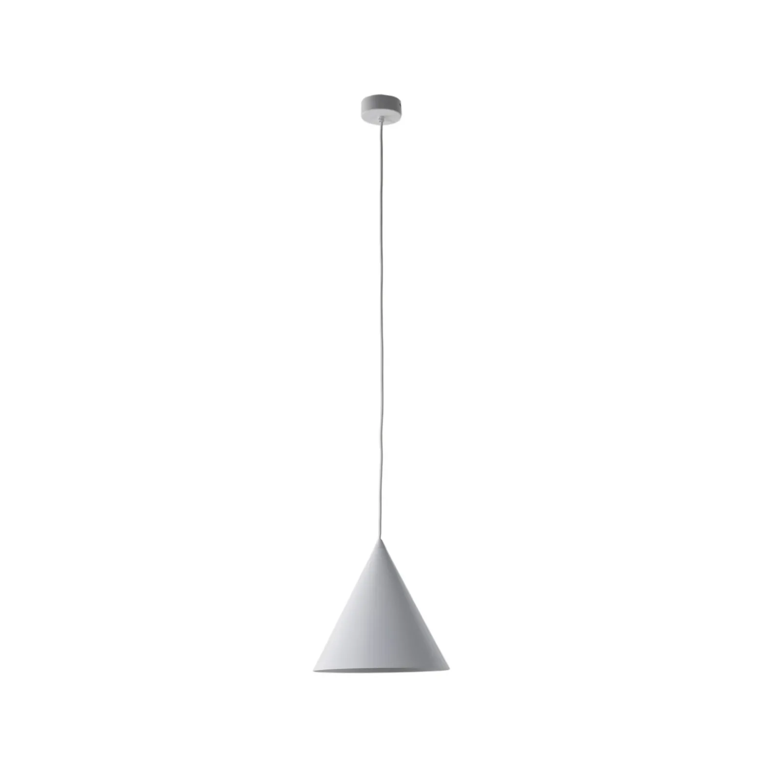 Lámpara colgante Cono, blanca, Ø 27 cm, acero, 1 luz