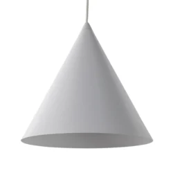 Lámpara colgante Cono, blanca, Ø 27 cm, acero, 1 luz