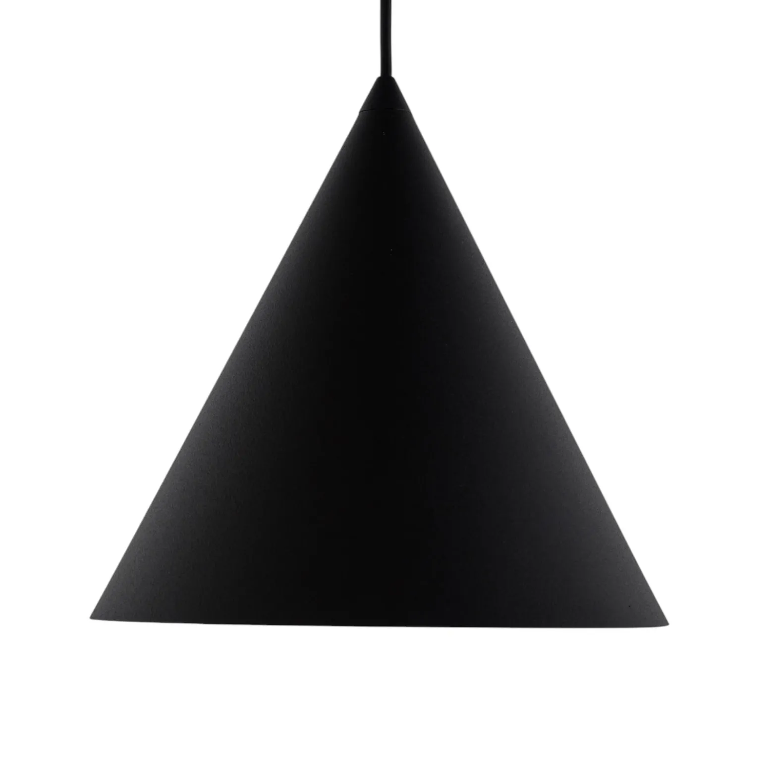 Lámpara colgante Cono, de 1 luz, Ø 27 cm, negra