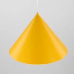 Lámpara colgante Cono, 1 luz, Ø 50 cm, amarilla, E27