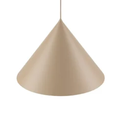 Lámpara colgante Cono, 1 luz, Ø 50 cm, arena, E27