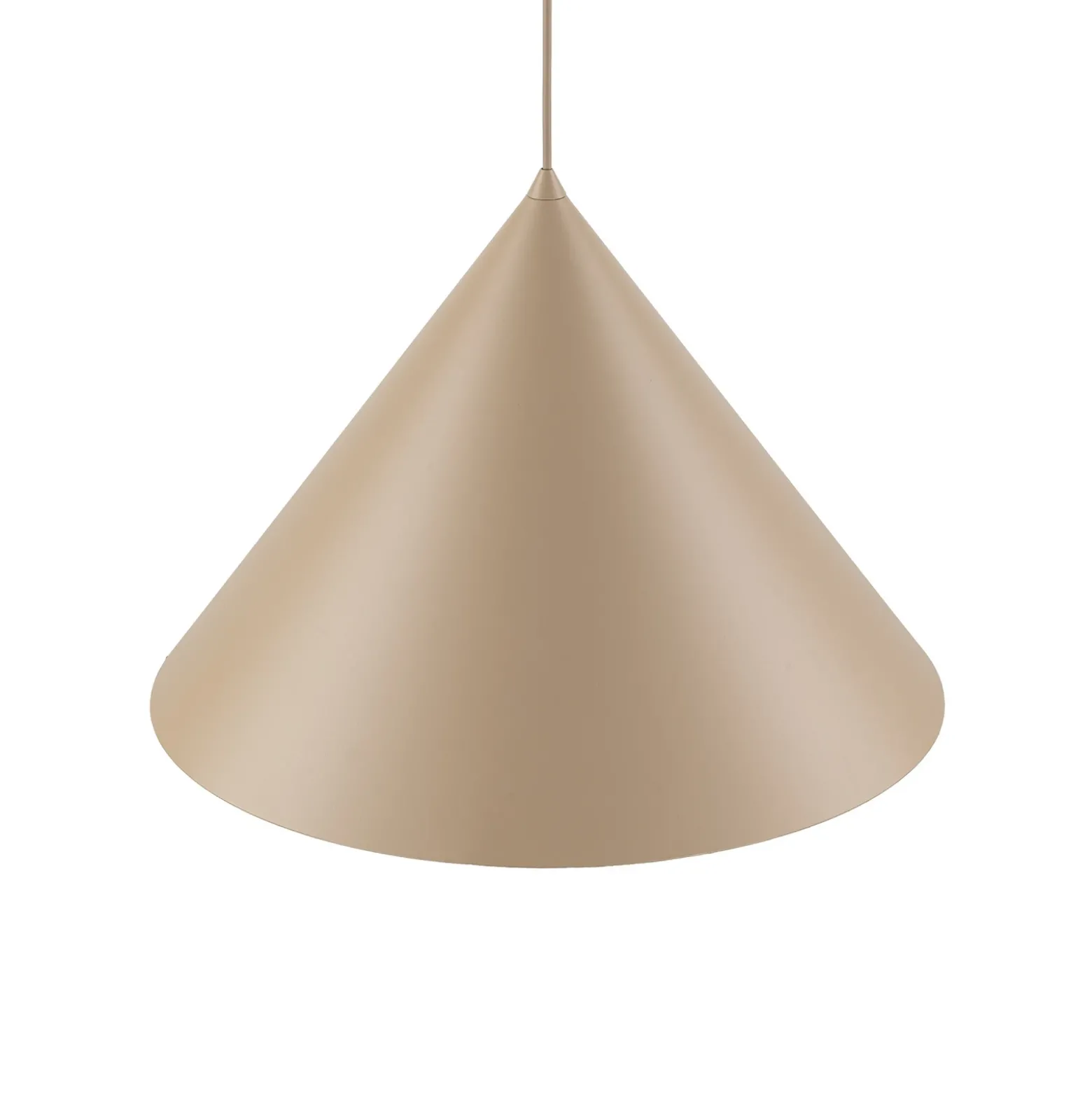 Lámpara colgante Cono, 1 luz, Ø 50 cm, arena, E27