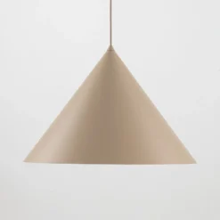 Lámpara colgante Cono, 1 luz, Ø 50 cm, arena, E27