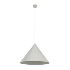 Lámpara colgante Cono, 1 luz, Ø 50 cm, beige, E27