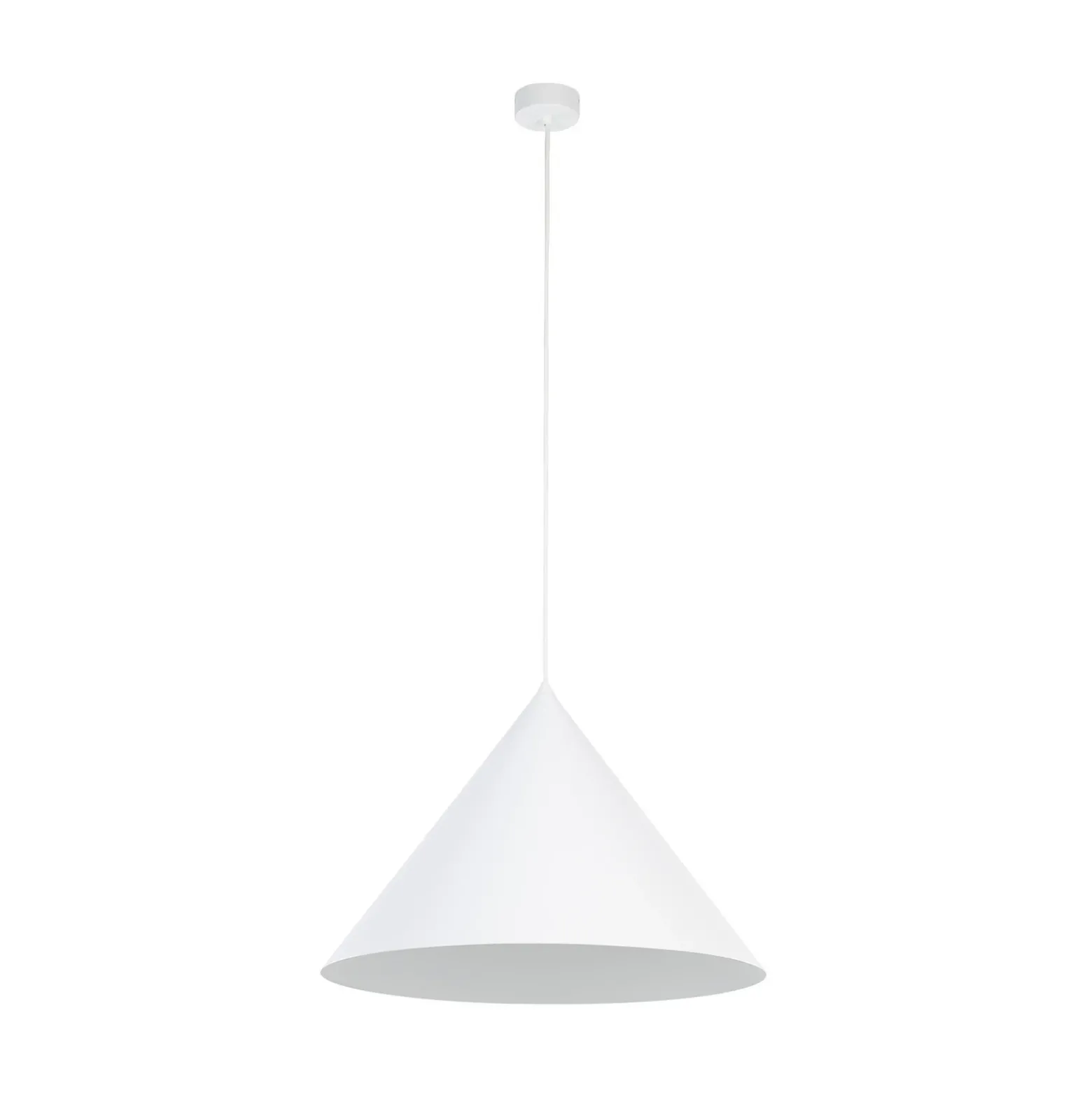Lámpara colgante Cono, 1 luz, Ø 50 cm, blanco, E27