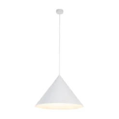 Lámpara colgante Cono, 1 luz, Ø 50 cm, blanco, E27