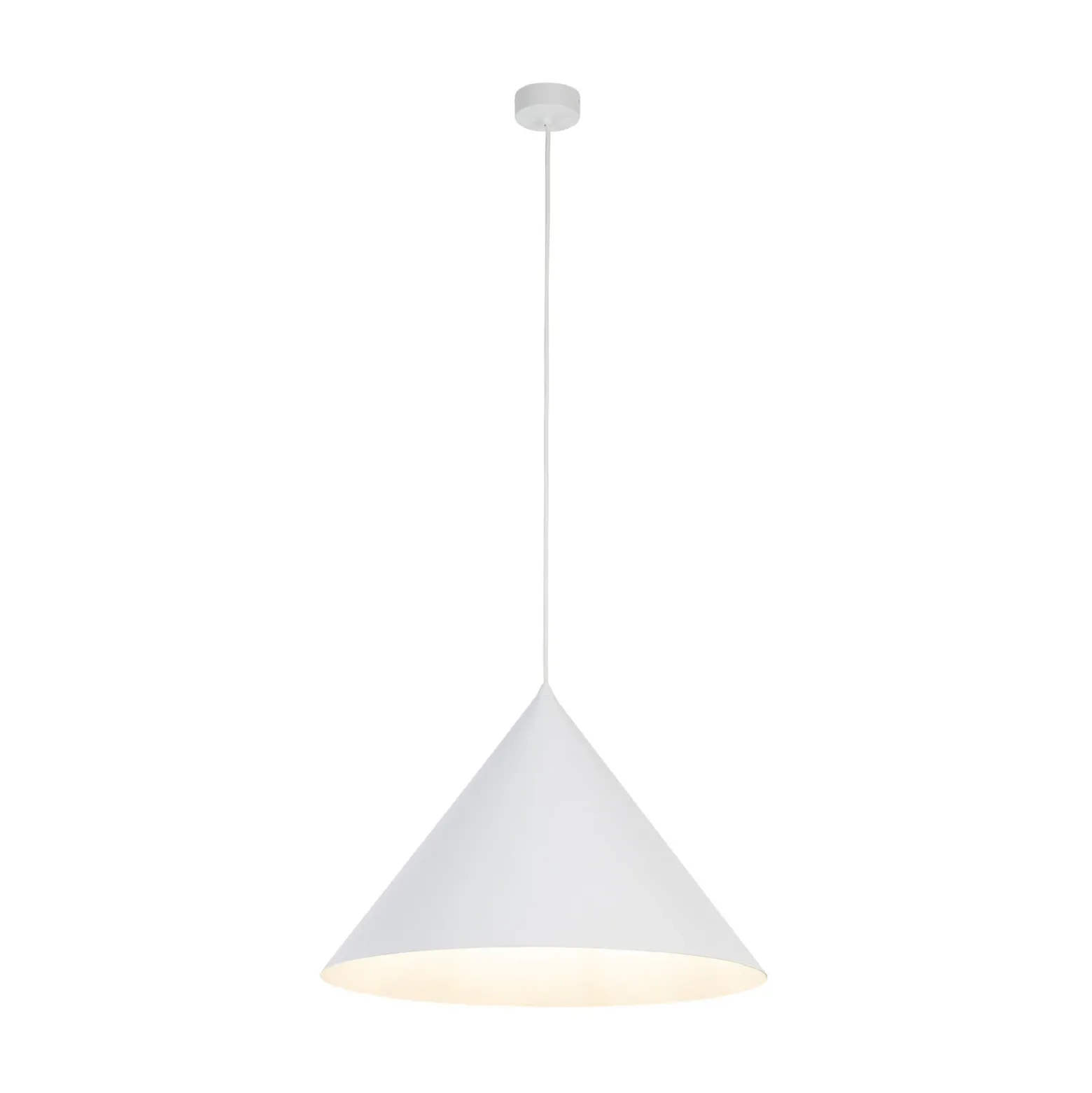 Lámpara colgante Cono, 1 luz, Ø 50 cm, blanco, E27