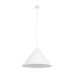 Lámpara colgante Cono, 1 luz, Ø 50 cm, blanco, E27