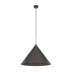 Lámpara colgante Cono, 1 luz, Ø 50 cm, marrón, E27