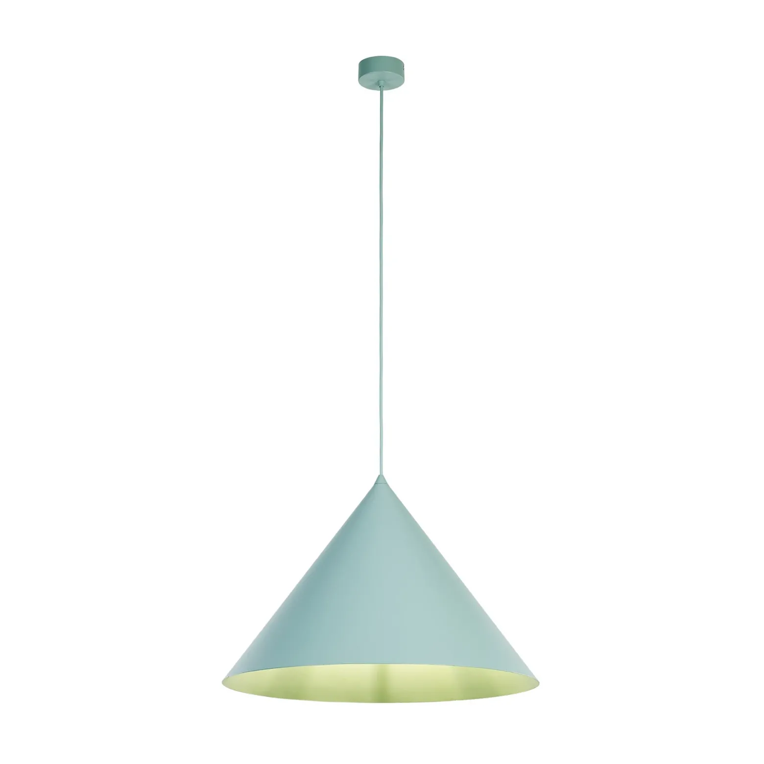Lámpara colgante Cono, 1 luz, Ø 50 cm, menta, E27